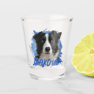 Personalised Cute Fun Border Collie Dog Photo      Shot Glass