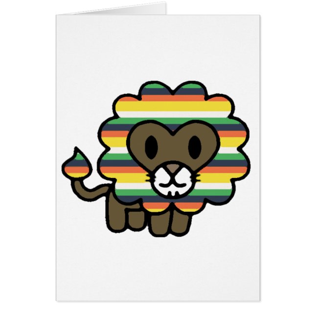 !*PERSONALISED*! Cute funky lion! (Front)