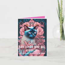 Personalised Cute Funny Cat Photo Father's Day