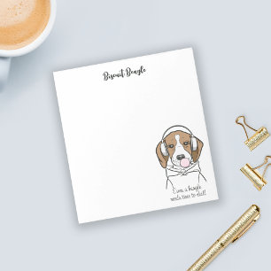 Personalised Cute Funny Chilling Beagle Dog Lover Notepad