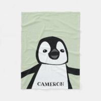 Personalised Cute Funny Penguin Baby Green