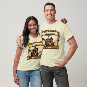 Personalised Cute Ghost Family Halloween Photo Fra T-Shirt