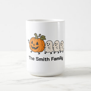 Personalised Cute Ghost Parade Halloween Family Mu Coffee Mug
