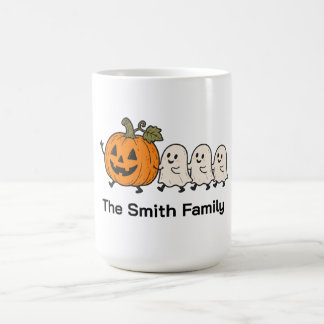 Personalised Cute Ghost Parade Halloween Family Mu Coffee Mug