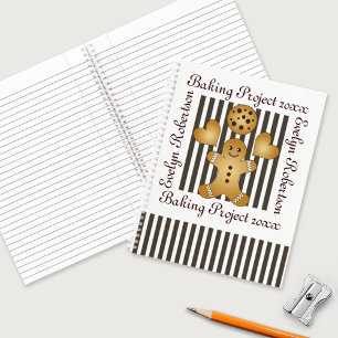 Personalised Cute Gingerbread Man Cookie Notebook
