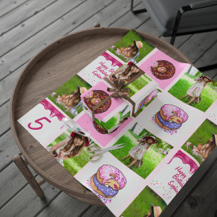 Personalised Cute Girls Customised Photo  Wrapping Paper