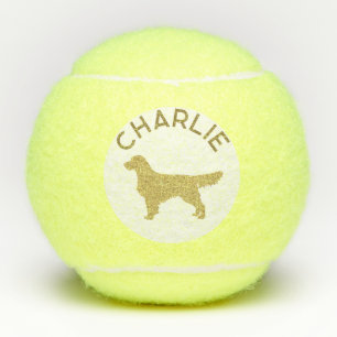 Personalised Cute golden retriever dog tennis ball