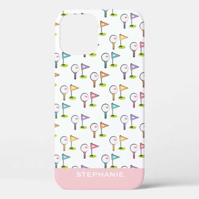 Personalised Cute Golf Ball Tee and Pins Case-Mate iPhone Case (Back)