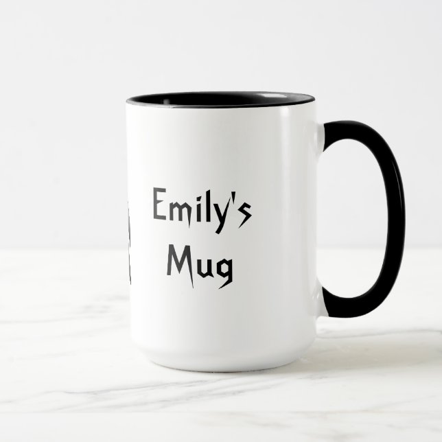Personalised Cute Gothic Mug (Right)