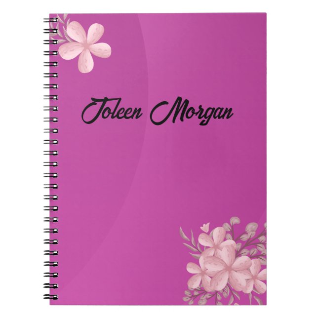 Personalised Cute Gradient Purple                  Notebook (Front)