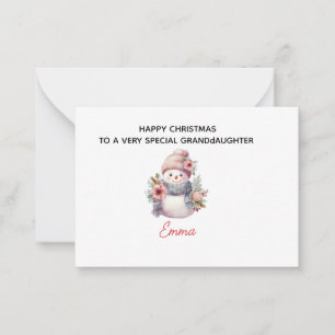 Personalised Cute Great Granddaughter Christmas  Card