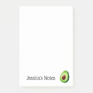 Personalised cute green avocado Post-it® notes