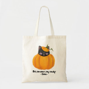 Personalised Cute Halloween Trick or Treat Tote Bag