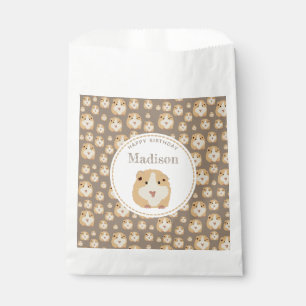 Personalised Cute Hamster Pattern Birthday Party Favour Bag