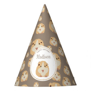 Personalised Cute Hamster Pattern Birthday Party  Hat