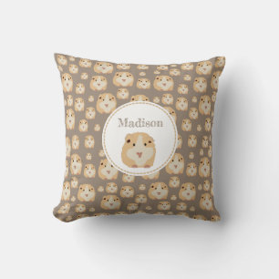 Personalised Cute Hamster Pattern Cushion