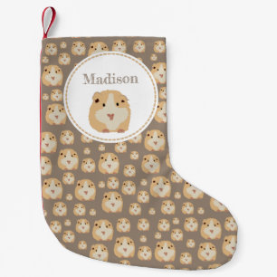 Personalised Cute Hamster Pattern Small Christmas Stocking