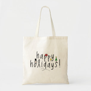 Personalised Cute Happy Holidays Tote Bag