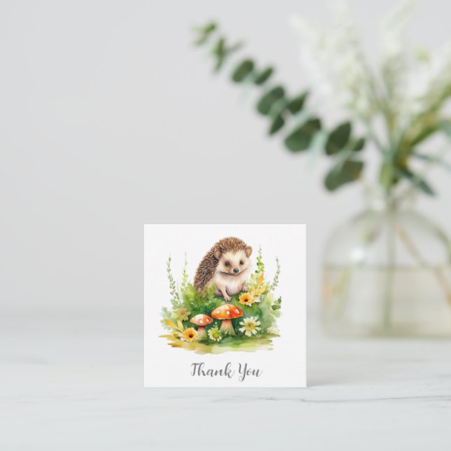 Personalised Cute Hedgehog Enclosure Card (Standing Front)