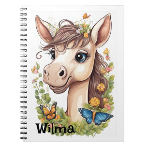 Personalised Cute Horse Head Notebook