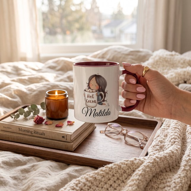Personalised cute hot cocoa  mug (Creator Uploaded)