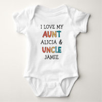 Personalised Cute I Love My Aunt and Uncle