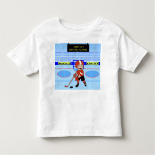 Personalised Cute Ice Hockey star Toddler T-Shirt