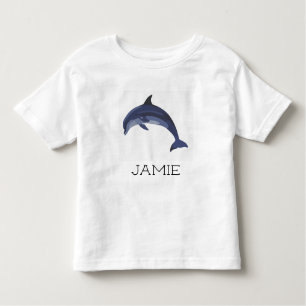 Personalised cute jumping dolphin toddler T-Shirt