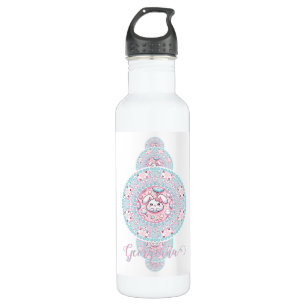 Personalised Cute Kawaii Bunny Ornamental Mandala 710 Ml Water Bottle