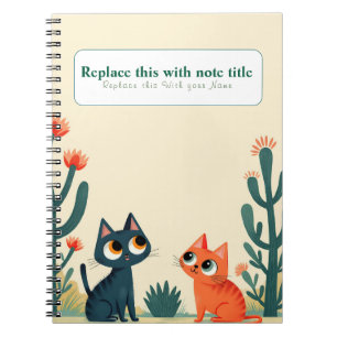 Personalised Cute Kawaii Cat Notebook