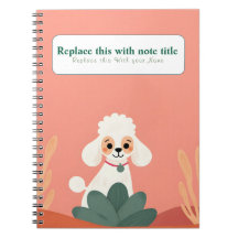 Personalised Cute Kawaii Dog Notebook