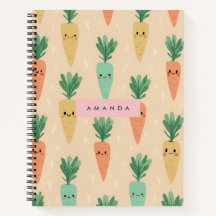 Personalised Cute Kawaii Pastel Carrot Faces 