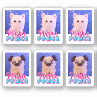 Personalised Cute Kawaii Pink Blue Plushie Power