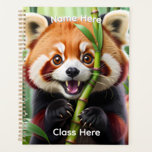 Personalised Cute Kawaii style Red Panda Planner