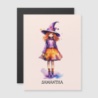 Personalised Cute Kid Witch Halloween