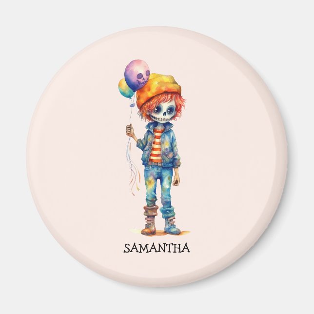 Personalised Cute Kid Zombie Halloween (4) Magnet (Front)