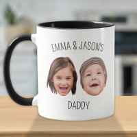 Personalised Cute Kids Baby Face 2 Photo For Dad