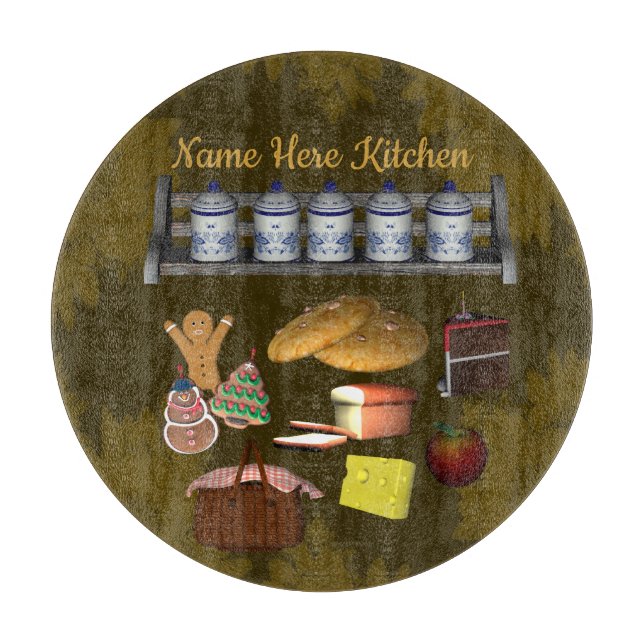 Personalised Cute Kitchen Design   Cutting Board (Front)