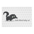 Personalised Cute Kitty Name Black Cat Placemat
