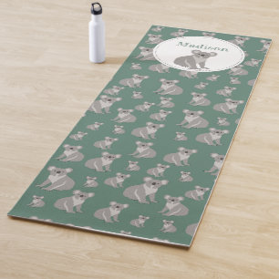 Personalised Cute Koala Pattern Yoga Mat
