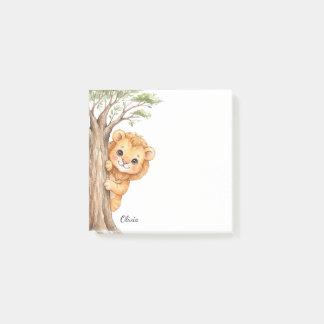 Personalised Cute Lion Cub Tree Sticky Notes