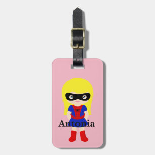 Personalised Cute Mini Spidergirl Kids luggage tag