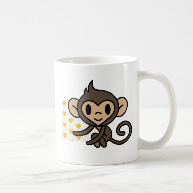 *!PERSONALISED!* cute monkey Coffee Mug (Right)