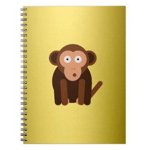 Personalised cute monkey notebook