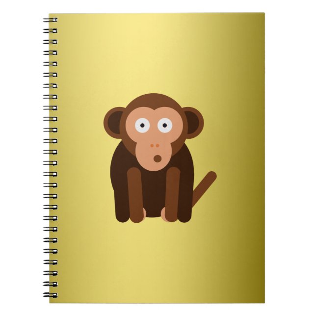 Personalised cute monkey notebook (Front)