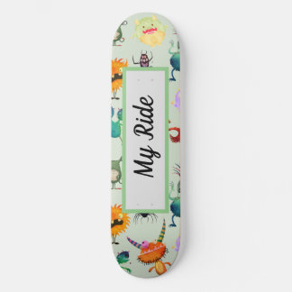 Personalised Cute Monster Design for Boys Skateboard