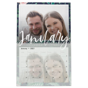 Personalised Cute Multi Family Photos Year 20XX Calendar