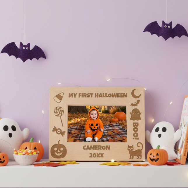 Personalised Cute My First Halloween  Etched Frames (Creator Uploaded)