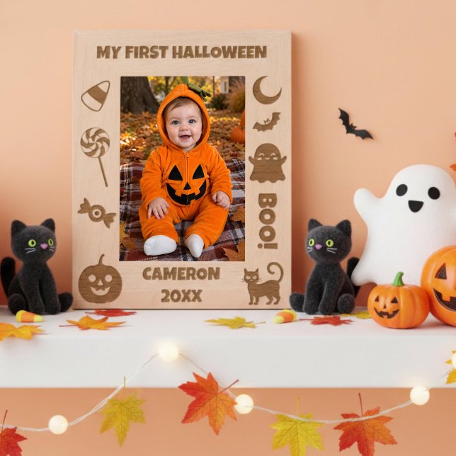 Personalised Cute My First Halloween  Etched Frames (Creator Uploaded)