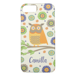 Personalised Cute Owl Pattern iPhone 8/7 Case